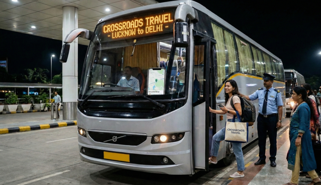 Night bus in Delhi