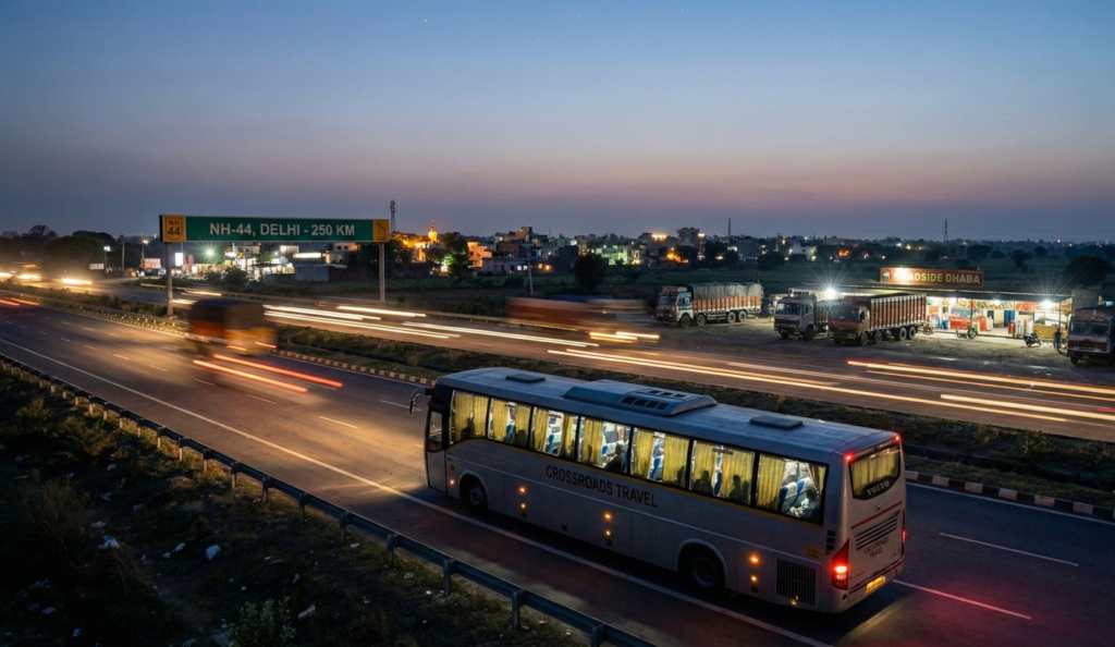 Night bus in India